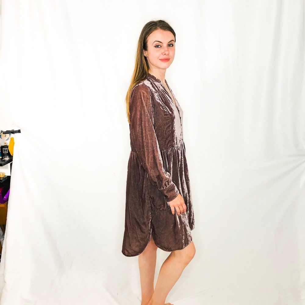 Holding Horses Anthropologie Velvet Dress M 0308 - Picture 2 of 7